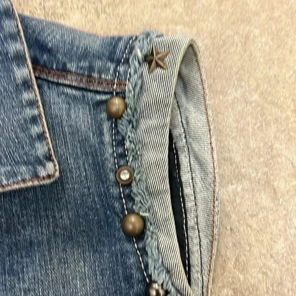 Armani Exchange cropped western studded star denim vest - Picture 4 of 6